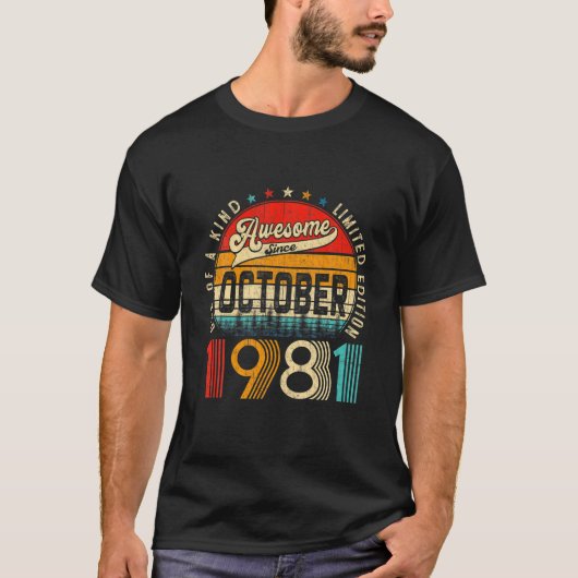第40日デコレーション1981年10月男性女性40アイ Tシャツ (正面)