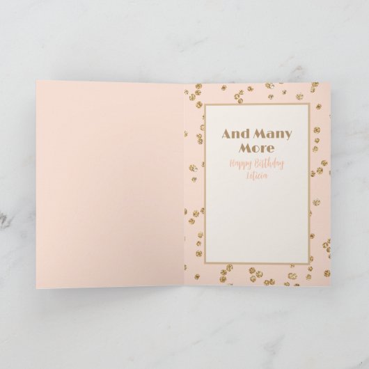 第40期おもしろい女性マンガグリッター誕生日 カード (内部)