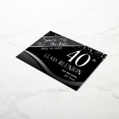 第40期クラス懇親会エレガントブラック 箔シーズンポストカード (回転した状態)