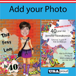 第40期女子誕生日フォキシレディ🎉カスタム写真 招待状