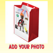 第40期男子ロックスター🎸ファンキー誕生日 ミディアムペーパーバッグ