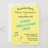 第40期男子ロックスター🎸ファンキー誕生日 招待状 (裏面)