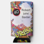 第40期男子誕生日バートボーイおもしろい顔切り抜き スリム缶クーラー (裏面)