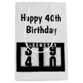 第40期誕生日オドメータ ミディアムペーパーバッグ (正面)