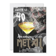 第40期重金属誕生日招待状ギターゴシック