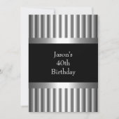 第40期金属クロム白黒スタイルシルバーメンズ 招待状 (正面)