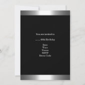 第40期金属クロム白黒スタイルシルバーメンズ 招待状 (裏面)