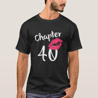 第40章第40ハッピーバースデー唇の女性母 Tシャツ