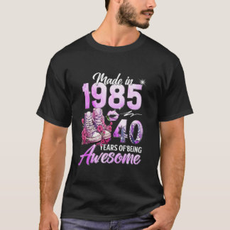 第40章素晴らしいEST 1985 40番目のフローラ誕生日 Tシャツ