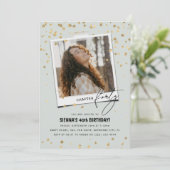 第40章 フォーティ ファン モダン フォト 40歳の誕生日 招待状 (スタンド正面)