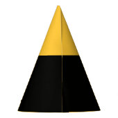 第40第40誕生日の黒い金ゴールド パーティーハット (裏面)