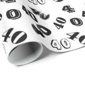 第40第40誕生日は年齢を個人化します ラッピングペーパー (ロールコーナー)