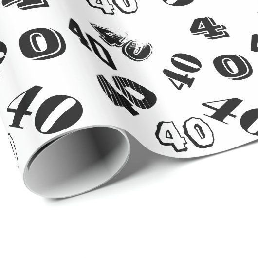 第40第40誕生日は年齢を個人化します ラッピングペーパー (ロールコーナー)