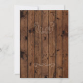 第40第50第60年齢の誕生会の木製の招待 招待状 (裏面)