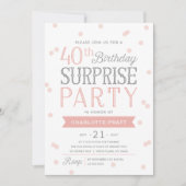 第40紙吹雪の驚きのパーティの招待状|の誕生日 招待状 (正面)