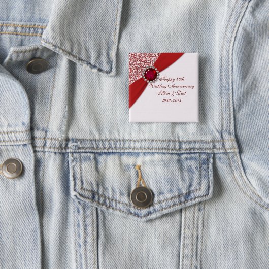 第40結婚記念日ボタン 缶バッジ (インサイチュ)