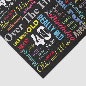 第40落書きのスタイルのハッピーバースデー 薄葉紙 (詳細)