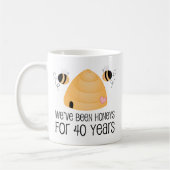 第40記念日のカップルのギフト コーヒーマグカップ (左)