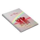 第40記念日のルビーのハート ノートブック (右側)