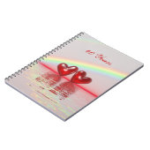 第40記念日のルビーのハート ノートブック (左側)