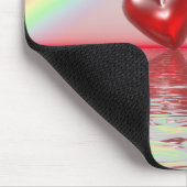 第40記念日のルビーのハート マウスパッド (コーナー)