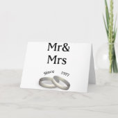 第40記念日の一致の氏。 そして夫人。 1977年以来 カード (正面)