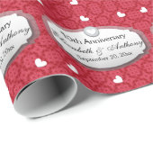 第40記念日の結婚記念日のルビー色の赤Z06 ラッピングペーパー (ロールコーナー)