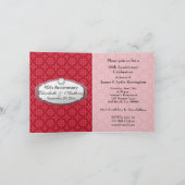 第40記念日の結婚記念日のルビー色の赤Z06 招待状 (内部)