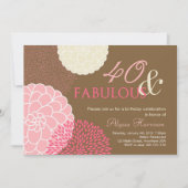第40誕生会の招待40およびすばらしい! 招待状 (正面)