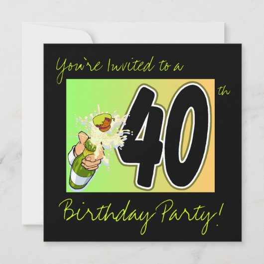 第40誕生会の招待 招待状 (正面)
