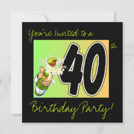 第40誕生会の招待 招待状