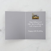 第40誕生日のおもしろいの子ネコから隠れることができません カード (内部)