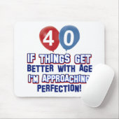 第40誕生日のデザイン マウスパッド (マウス)