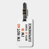 第40誕生日のデザイン ラゲッジタグ (正面縦)