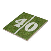 第40誕生日のフットボールのカスタマイズ可能なタイル タイル (側面)