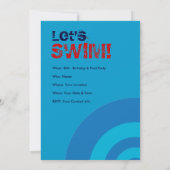 第40誕生日のプールのパーティの招待状 招待状 (裏面)