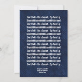 第40誕生日のモダンなロイヤルブルーR602を驚かして下さい 招待状 (裏面)