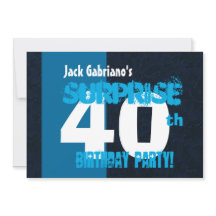 第40誕生日のモダンな青W566Aを驚かして下さい