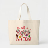 第40誕生日のユーモアのTシャツ ラージトートバッグ (正面)