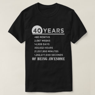 第40誕生日のワイシャツ40歳記念日のギフト Tシャツ
