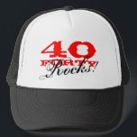 第40誕生日の帽子| 40個の石! キャップ<br><div class="desc">第40誕生日の帽子| 40個の石! Personalizableの年齢数。 お母さん、パパ、叔父さん等のためのクールなbdayギフトのアイディア。</div>