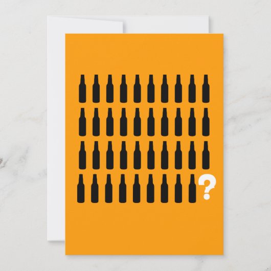 第40誕生日の招待状-ビール応援! 招待状 (正面)