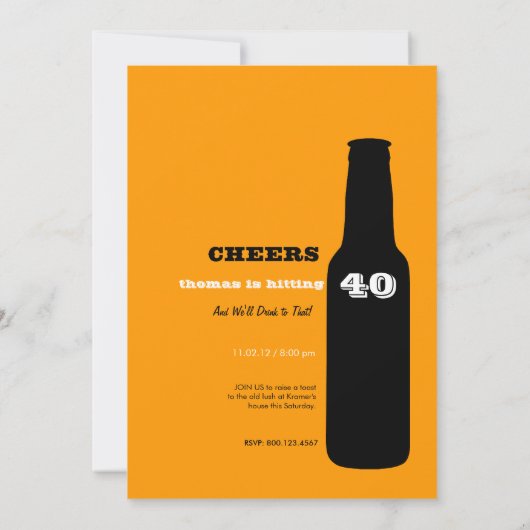 第40誕生日の招待状-ビール応援! 招待状 (裏面)