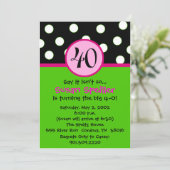 第40誕生日の招待状 招待状 (スタンド正面)