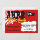 第40誕生日の海賊パーティの招待状- Yo Ho Ho 招待状 (裏面)