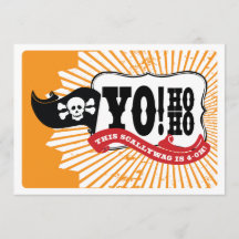 第40誕生日の海賊パーティの招待状- Yo Ho Ho