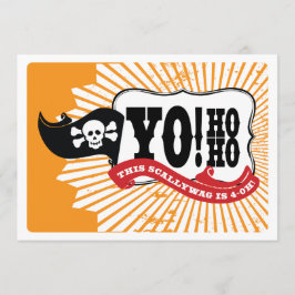 第40誕生日の海賊パーティの招待状- Yo Ho Ho 招待状