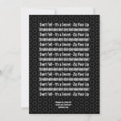 第40誕生日の白黒の赤の星を驚かして下さい 招待状 (裏面)