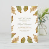 第40誕生日の素朴な紅葉の国のパーティー 招待状 (スタンド正面)
