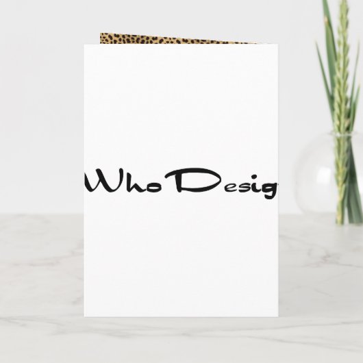 第40誕生日の金ゴールドのアニマルプリントの写真の招待 招待状 (裏面)